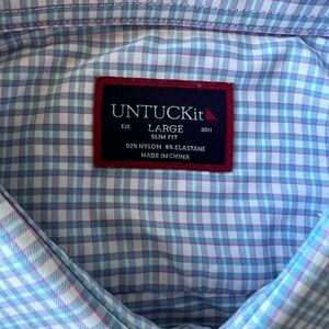 Mens Large Slim Fit UNTUCKit Button Down Shirt